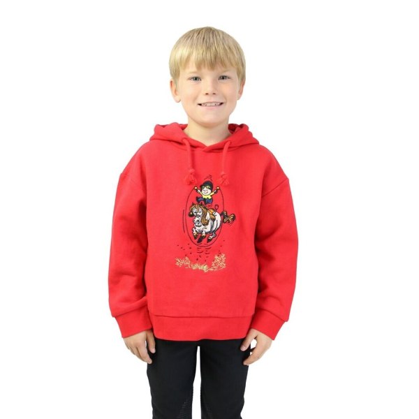 Hy Childrens/Kids Thelwell Collection Badge Huvtröja med dragsko 5 Red 5-6 Years