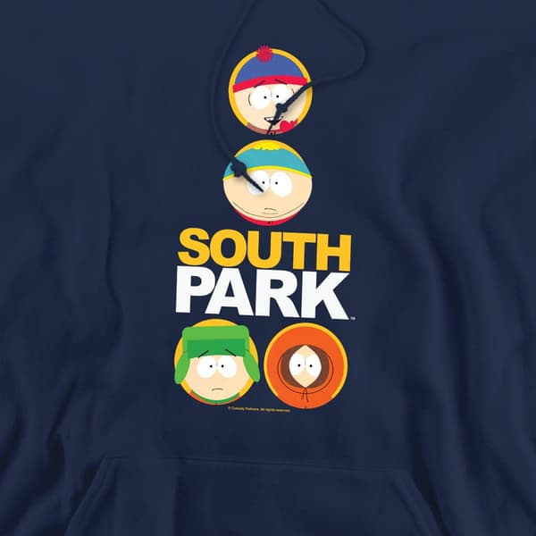 South Park Herr Solid Circles Hoodie L Marinblå Navy L