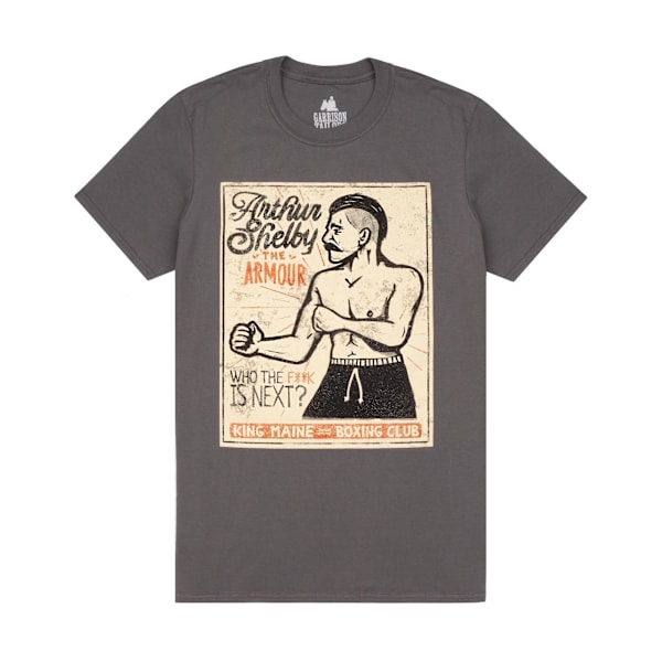 Peaky Blinders Herr Arthur Shelby Poster T-Shirt M Grå Grey M
