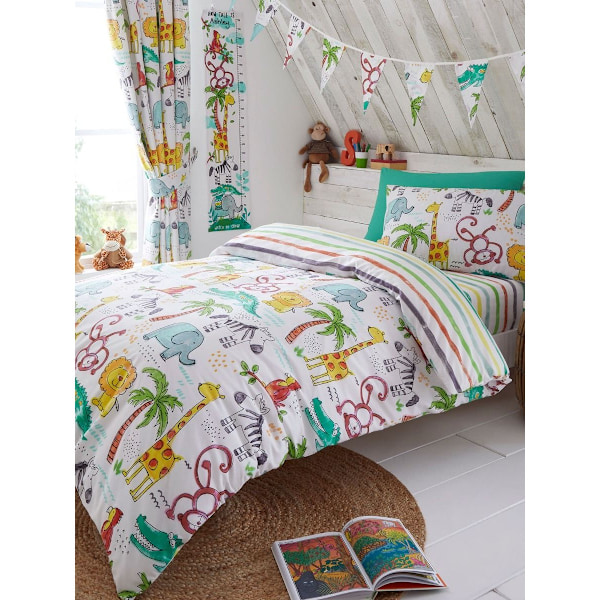 Jungle Fun Täcke Set Junior Flerfärgad Multicoloured Junior