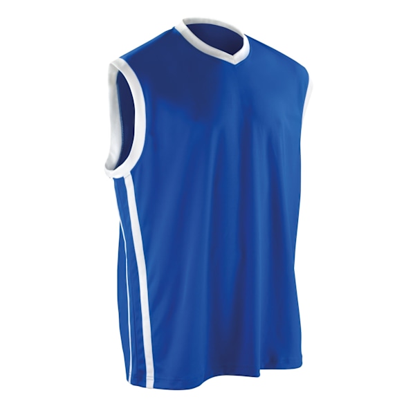 Spiro Herr Basket Quick Dry Ärmlös Topp L Royal / Vit Royal / White L