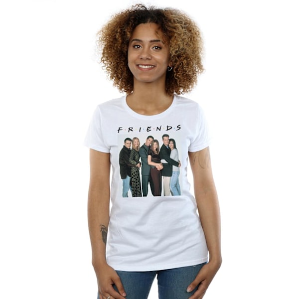 Friends Dam/Damer Gruppfoto Kramar Bomull T-shirt L Vit White L