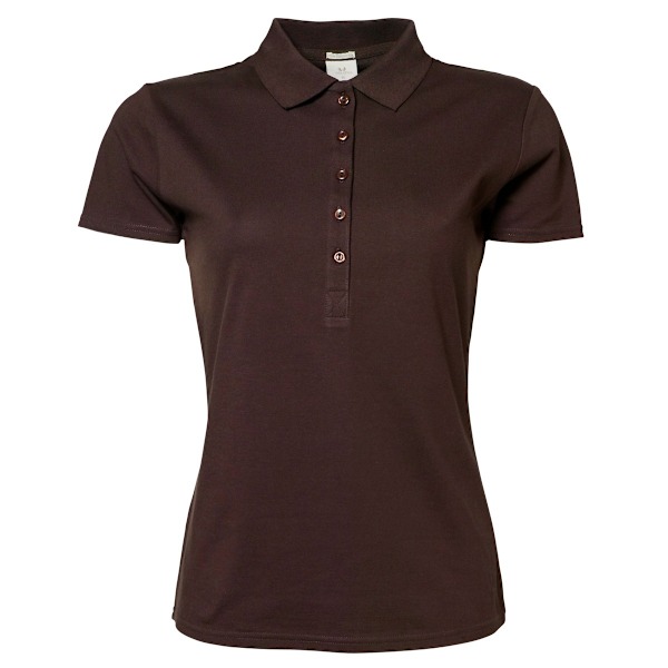 Tee Jays Dam/Kvinnors Lyx Stretch Kortärmad Polotröja S Chocolate S