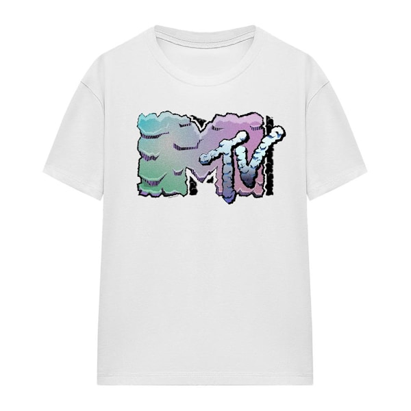 MTV Unisex Vuxen Gradient T-Shirt XXL Vit White XXL
