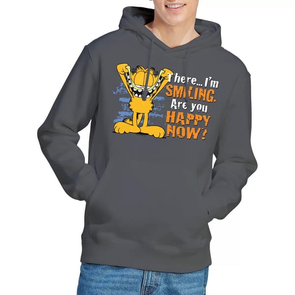 Garfield Herr Tröja med Leende M Kolgrå Charcoal M