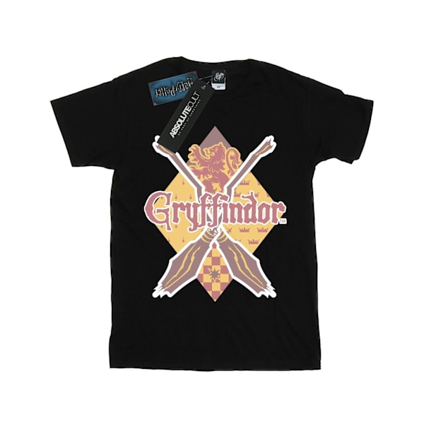 Harry Potter T-shirt i bomull för flickor, Gryffindor, 7-8 år Black 7-8 Years