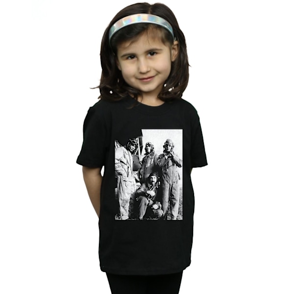 Pink Floyd Girls Airplane Photo Cotton T-Shirt 7-8 år Svart Black 7-8 Years