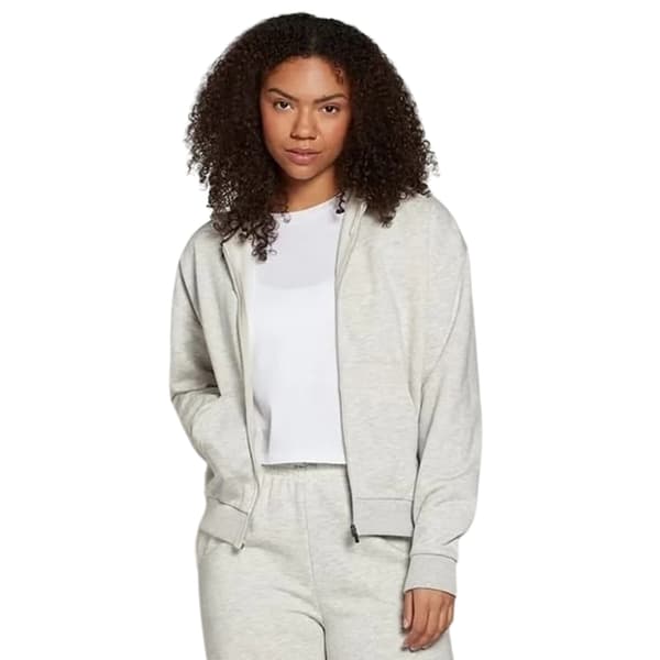MyProtein Dam/Kvinnor Mönstrad Performance Full Zip Sweatshirtjacka Grey Marl 8 UK