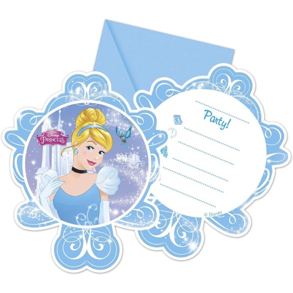 Disney Princess Magic Fairy Tale Cinderella Ball Invitationer (S Blue/White One Size