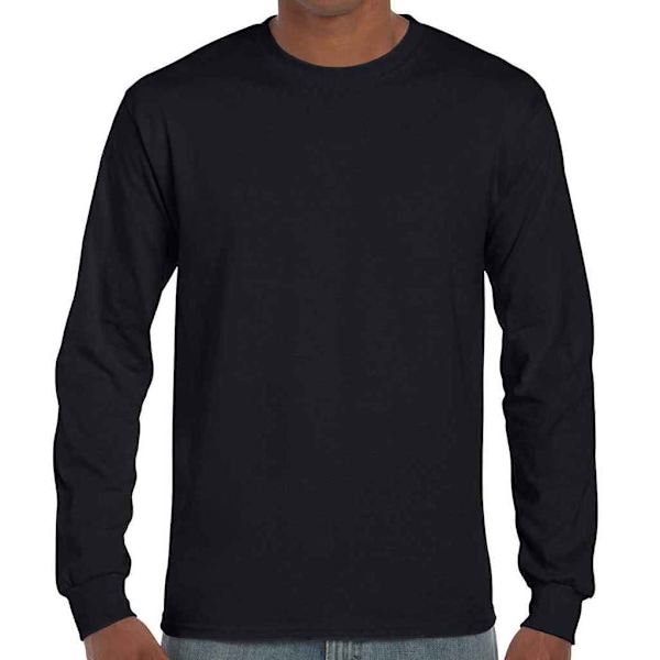 Gildan Unisex Adult Ultra Cotton Long-Sleeved T-Shirt M Black Black M