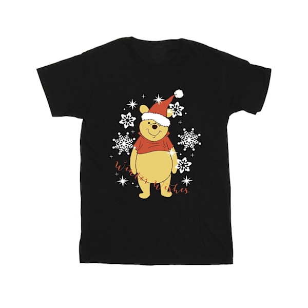 Disney Boys Winnie The Pooh Winter Wishes T-Shirt 9-11 år Bl Black 9-11 Years