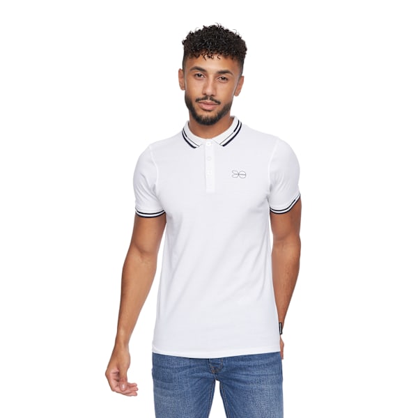 Crosshatch Mens Kermlax Polotröja S Vit White S