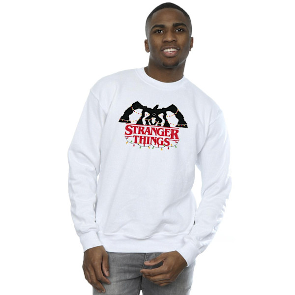 Netflix Herr Stranger Things Demogorgon Julbelysning Sweatshirt White M