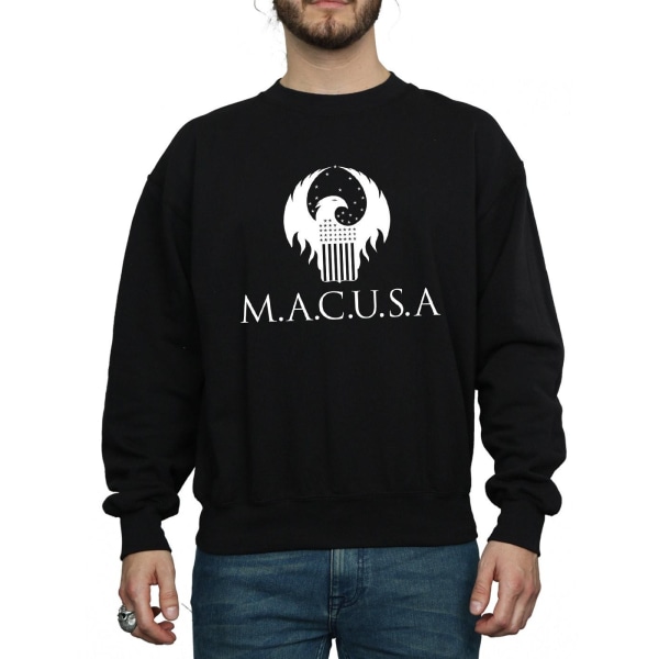 Fantastic Beasts Herr MACUSA Logo Sweatshirt S Svart Black S