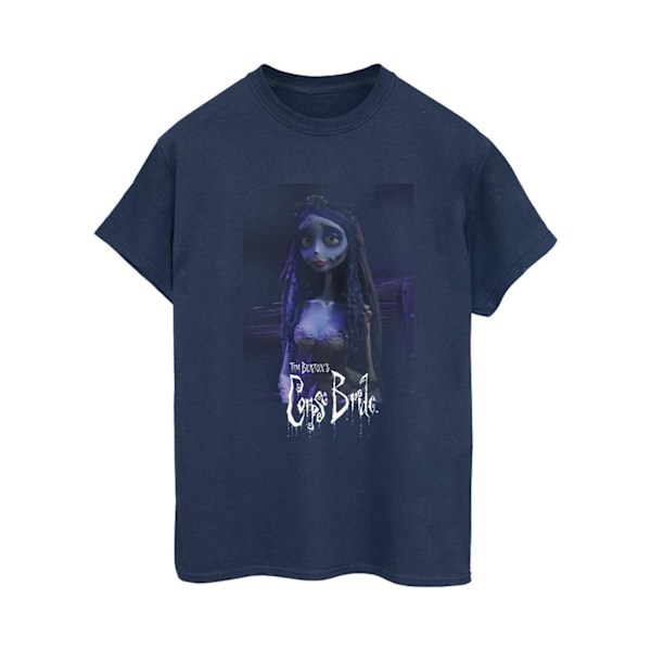 Corpse Bride Dam/Damer Emily Poster Bomull Boyfriend T-Shir Navy Blue S