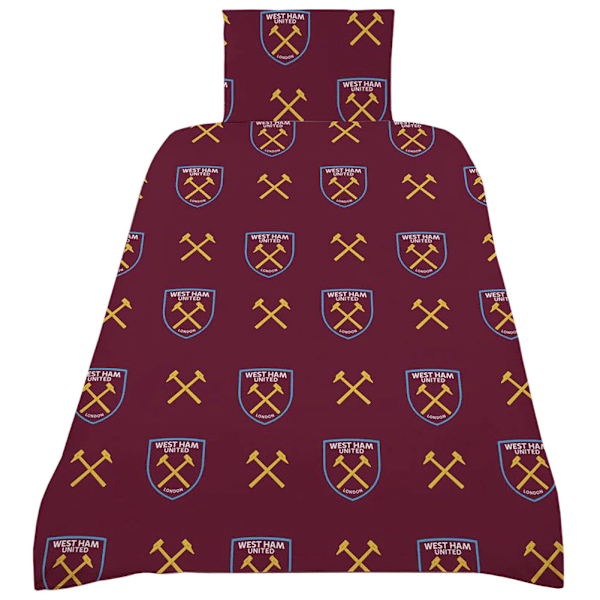 West Ham United FC Vändbar Täcke Set Singel Marinblå/Gul Maroon/Blue/Yellow Single