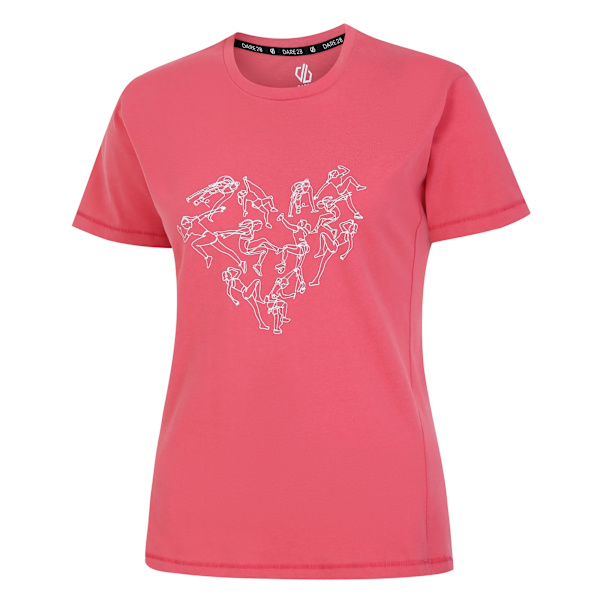 Dare 2B Dam/Kvinnor Tranquility II Hjärta T-shirt 16 UK Sorbet Sorbet Pink 16 UK