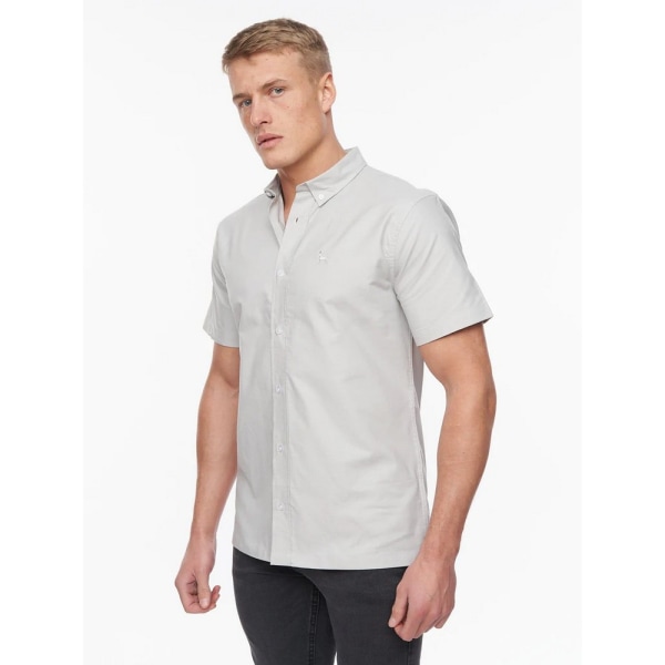 Bewley & Ritch Mens Balton Oxford kortärmad skjorta L Light G Light Grey L