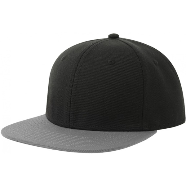 Atlantis Kontrast Hållbar Snapback-keps med Platt Skärm One Size B Black/Grey One Size