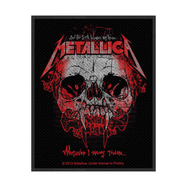 Metallica Wherever I May Roam 2013 Standard Patch One Size Blac Black/Red One Size