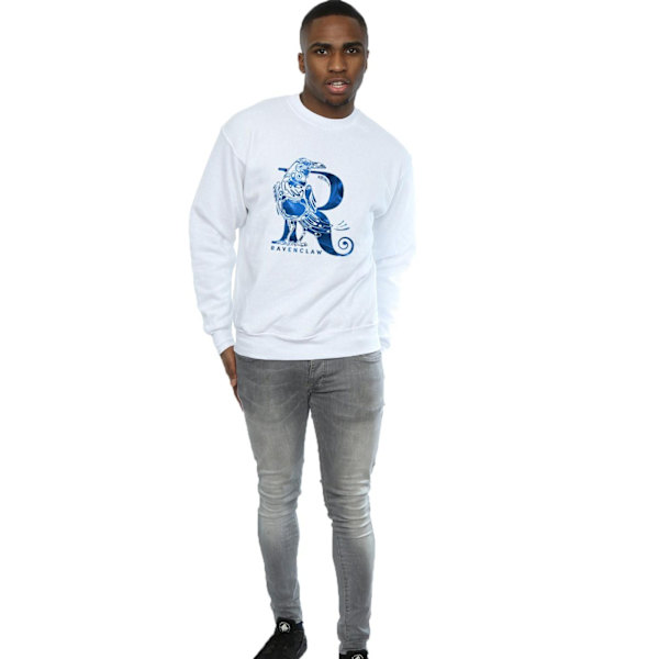 Harry Potter Herr Ravenclaw Raven Sweatshirt M Vit White M