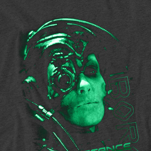 Star Trek Unisex Vuxen Resistance is Futile T-Shirt S Gråmelerad Charcoal S