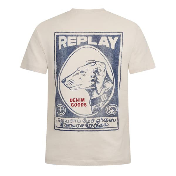 Replay Herr Dog Slim T-shirt S Vit White S