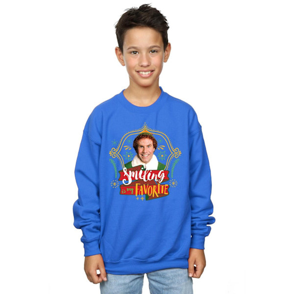 Elf Boys Buddy Smiling Sweatshirt 7-8 år Kunglig Blå Royal Blue 7-8 Years