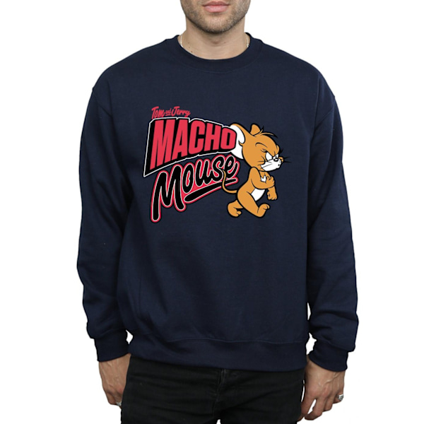 Tom And Jerry Herr Macho Mouse Sweatshirt M Marinblå Navy Blue M