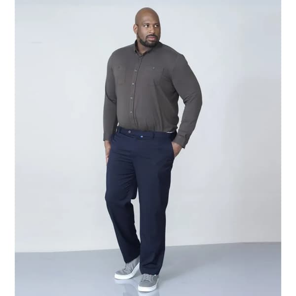 Duke Herr D555 Supreme Stretch Kingsize Byxor 44L Marinblå Navy 44L