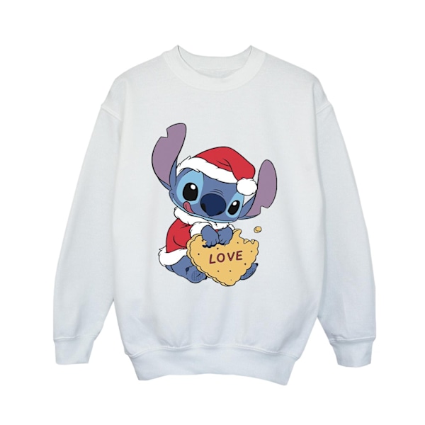 Disney Boys Lilo And Stitch Jul Kärlek Biscuit Sweatshirt 7 White 7-8 Years