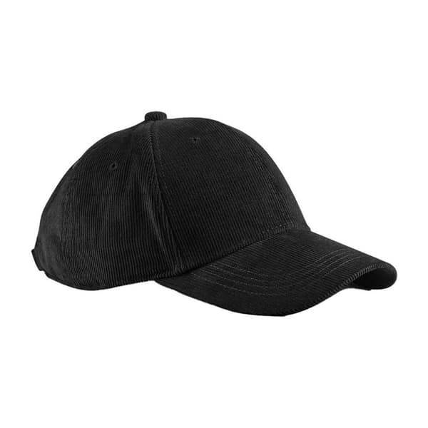 Beechfield EarthAware Cord Organic Baseball Cap One Size Svart Black One Size
