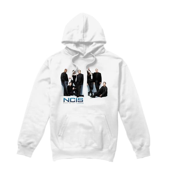 NCIS Herr Vit Rum Hoodie L Vit White L