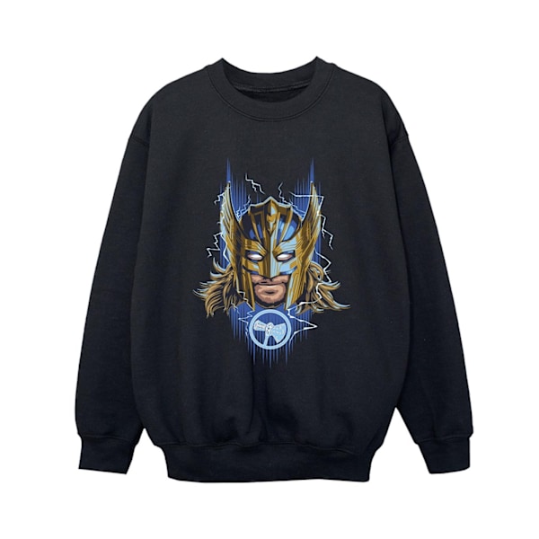 Marvel Boys Thor Love And Thunder Mask Sweatshirt 5-6 år Bla Black 5-6 Years