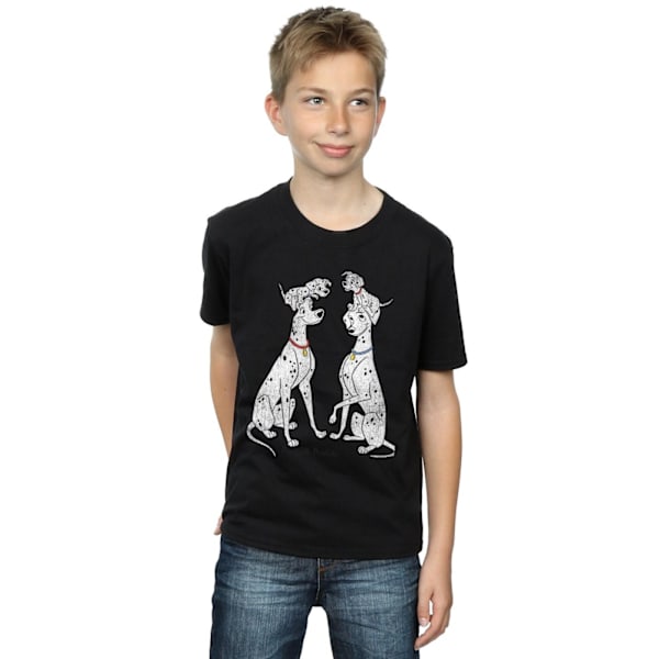 Disney Boys 101 Dalmatians Classic Pongo And Perdita T-Shirt 12 Black 12-13 Years