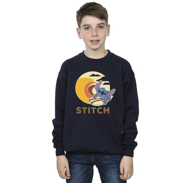 Disney Pojkar Lilo & Stitch Summer Waves Sweatshirt 3-4 år Marinblå Navy Blue 3-4 Years