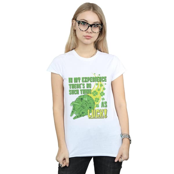 Star Wars Dam/Dam Millennium Falcon Shamrock Luck Bomull White M