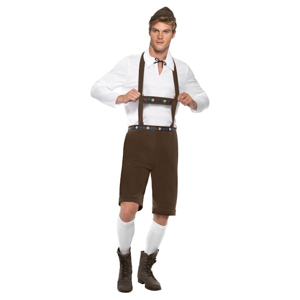 Smiffys Bayersk Kostymset för Män L Brun/Vit Brown/White L