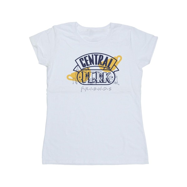Friends Dam/Kvinnor Central Perk Bomull T-shirt M Vit White M