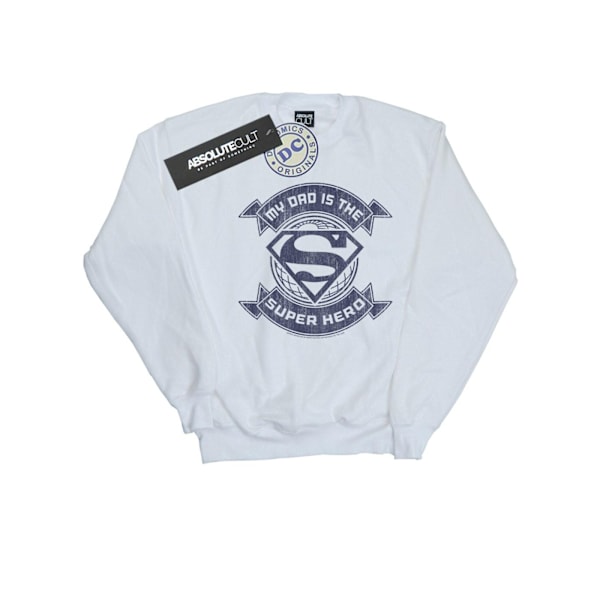 DC Comics Boys Superman My Dad The Superhero Sweatshirt 12-13 Y White 12-13 Years