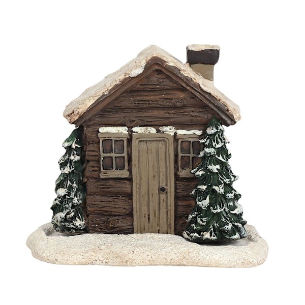 Something Different Log Cabin Rökelsekonhållare En Storlek Brun Brown/White/Green One Size