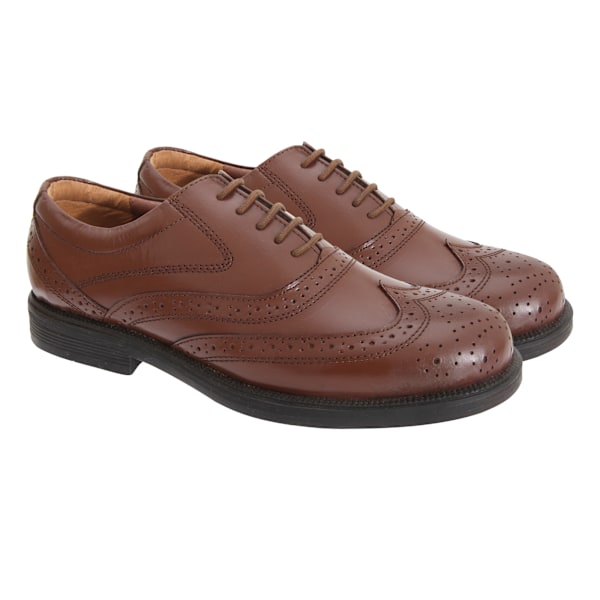 Scimitar Herr Wing Cap Brogue Oxford Skor 10 UK Brun Brown 10 UK