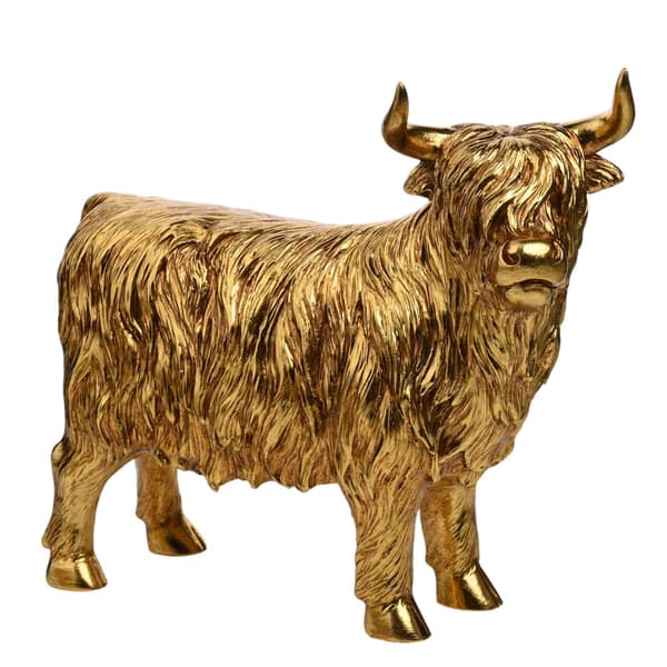 Hestia Highland Ko Prydnad S Guld Gold S