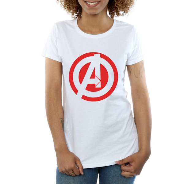 Marvel Womens/Ladies Avengers Assemble Solid A Logo Bomull T-Sh White S