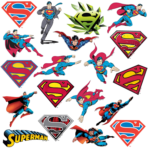 Superman Deluxe Poser Stickers (Förpackning med 100) One Size Multicolo Multicoloured One Size