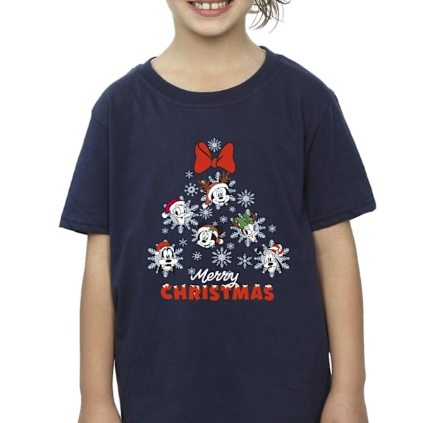 Disney Girls Mickey Mouse And Friends Julgran Bomull T-shirt Navy Blue 12-13 Years
