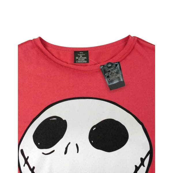 Nightmare Before Christmas Dam/Damer Jack Reverse Seam T-shirt Red L