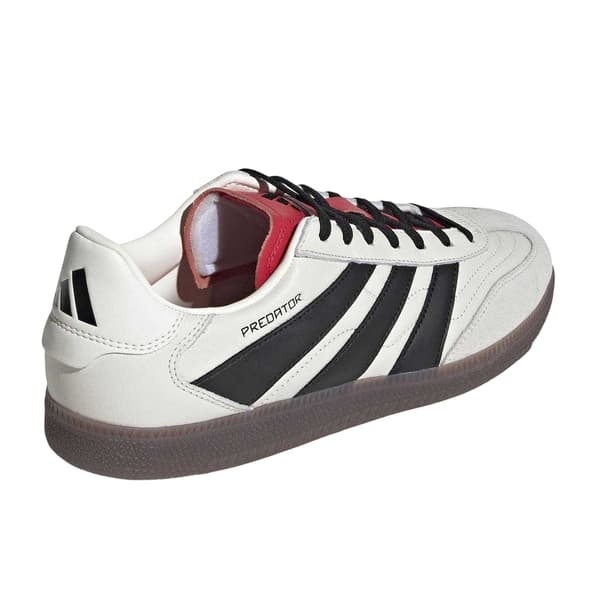 Adidas Herr Predator-stil Randdetalj Läder Futsal Tra White/Black/Ruby 6 UK