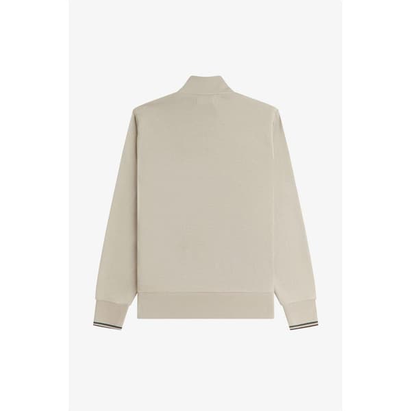 Fred Perry Herr Logotyp Half Zip Tröja M Varm Beige Warm Beige M