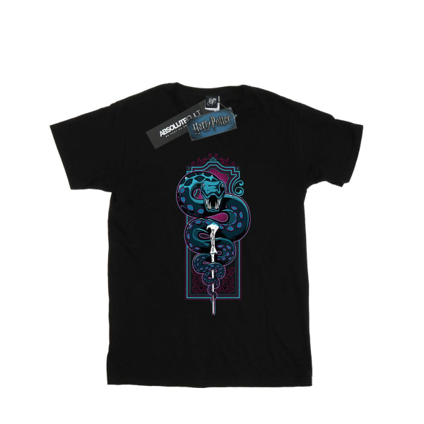 Harry Potter dam/dam Neon Nagini bomull pojkvän T-shirt Black 3XL